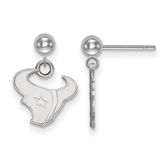 Sterling Silver Houston Texans Dangle Ball Earrings Sterling Silver Houston Texans Dangle Ball Earrings
